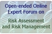 Open-ended Online Expert Forum on Risk Assessment and Risk Management